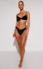 Black Mix & Match Push Up Cupped Bikini Top sold by Pretty Little Thing