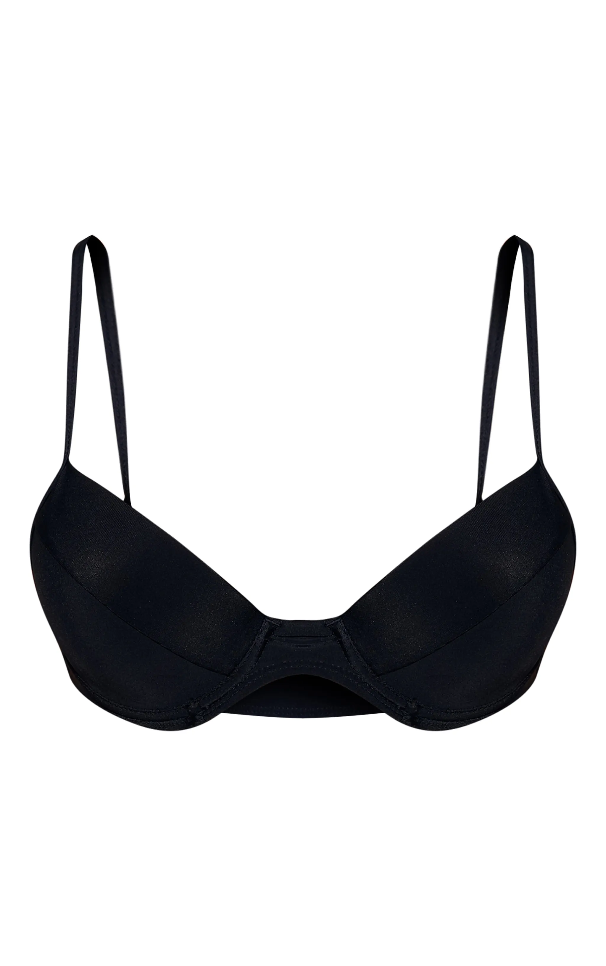 Black Mix & Match Push Up Cupped Bikini Top sold by Pretty Little Thing product image thumbnail 5