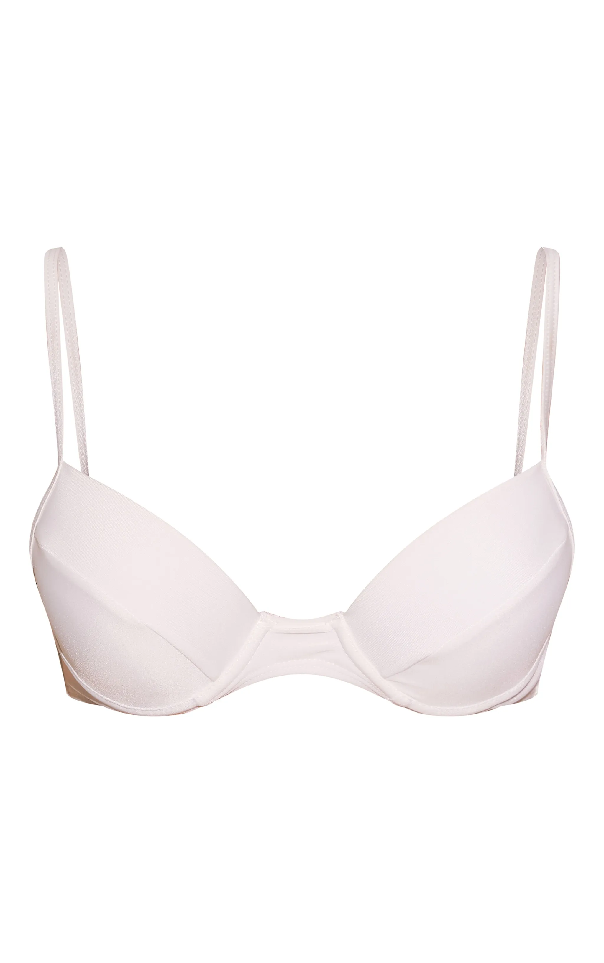 White Push Up Cupped Mix & Match Bikini Top sold by Pretty Little Thing product image thumbnail 5
