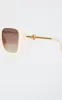 PRETTYLITTLETHING Cream Branded Oversized Square Sunglasses sold by Pretty Little Thing