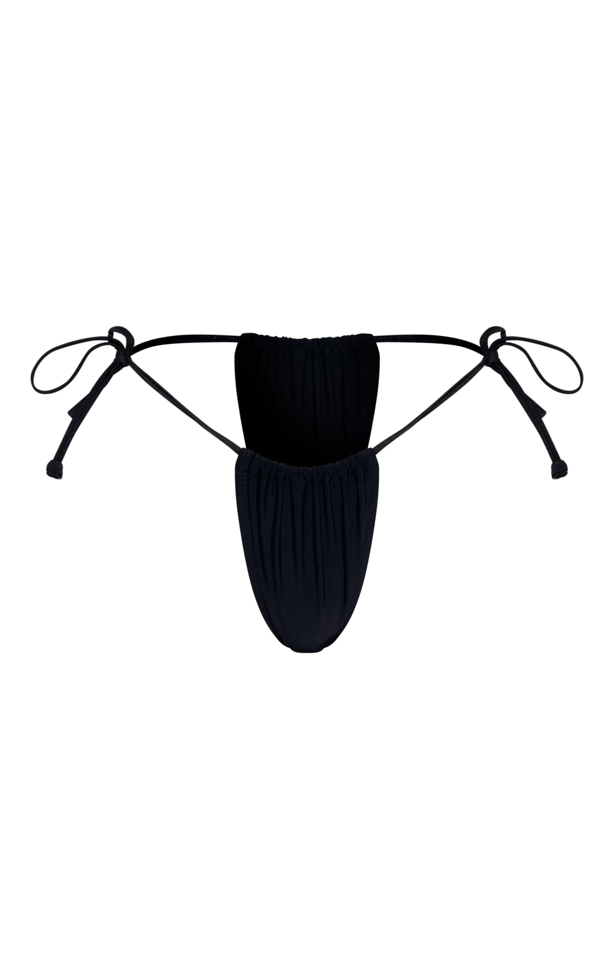 Black Mix & Match Mini Ruched Tie Side Bikini Bottoms sold by Pretty Little Thing product image thumbnail 5
