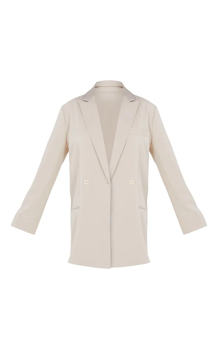 Petite Stone Oversized Suit Blazer sold by Pretty Little Thing product image thumbnail 5