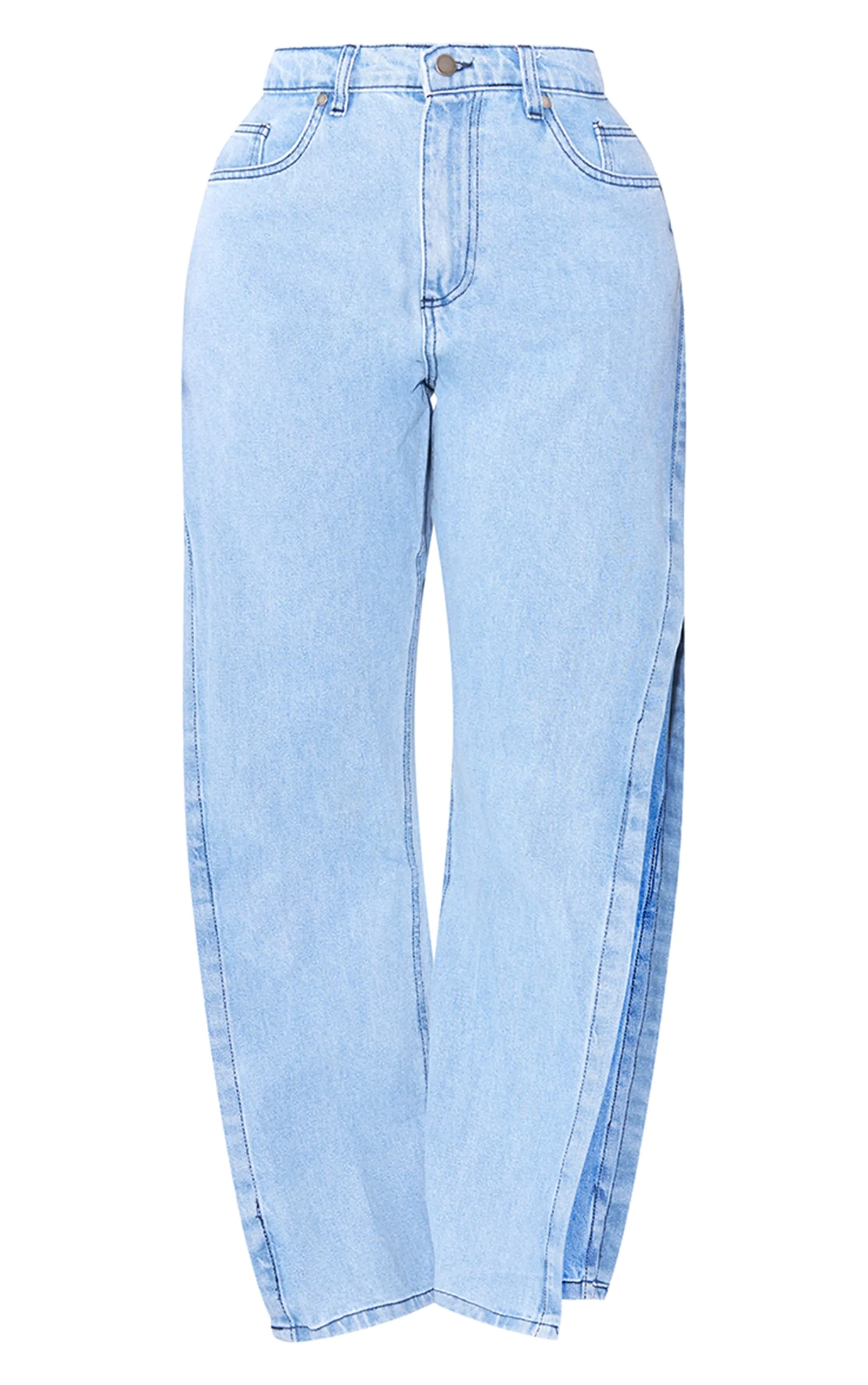 Shape Vintage Wash Extreme Split Detail Jeans sold by Pretty Little Thing product image thumbnail 5