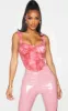 Shape Pink Tie Dye Woven Corset Crop Top sold by Pretty Little Thing