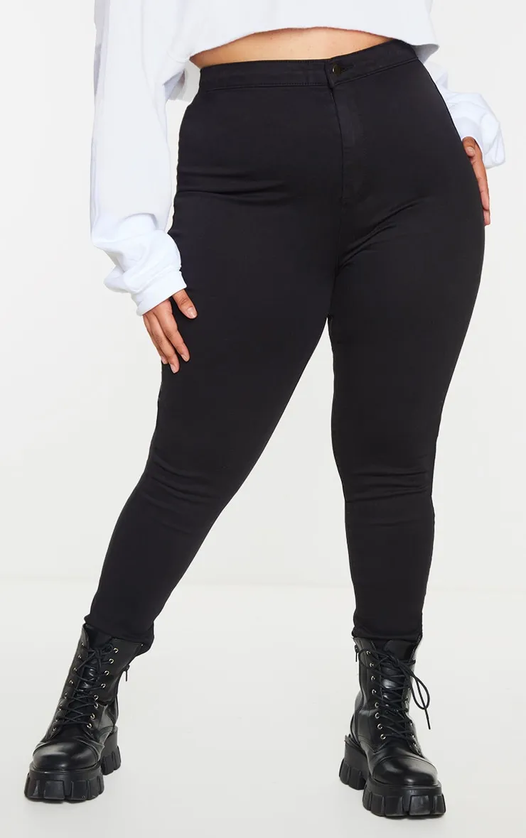 Plus PRETTYLITTLETHING Black Disco Skinny Jeans sold by Pretty Little Thing product image thumbnail 2