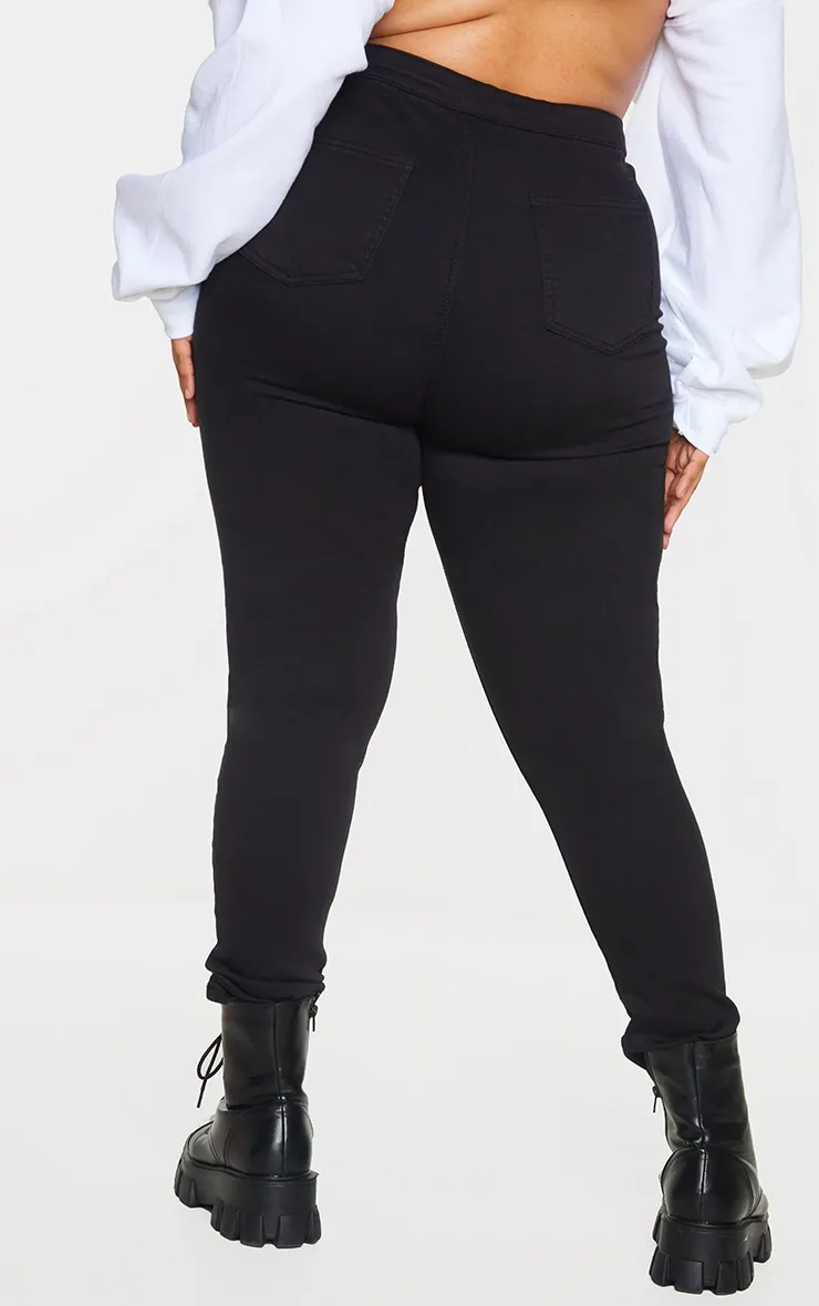 Plus PRETTYLITTLETHING Black Disco Skinny Jeans sold by Pretty Little Thing product image thumbnail 3