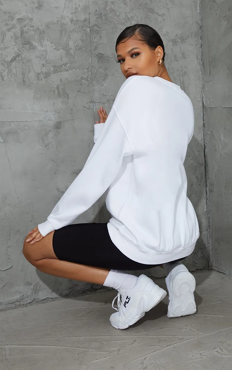 White New York Downtown Slogan Printed Sweatshirt sold by Pretty Little Thing product image thumbnail 2