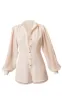 Stone Stripe Balloon Sleeve Shirt Playsuit sold by Pretty Little Thing