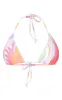 Orange Abstract Padded Triangle Bikini Top sold by Pretty Little Thing