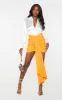 Orange Ruched Drape Front Mini Skirt sold by Pretty Little Thing
