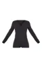 Black Ribbed Button Detail PJ Romper sold by Pretty Little Thing