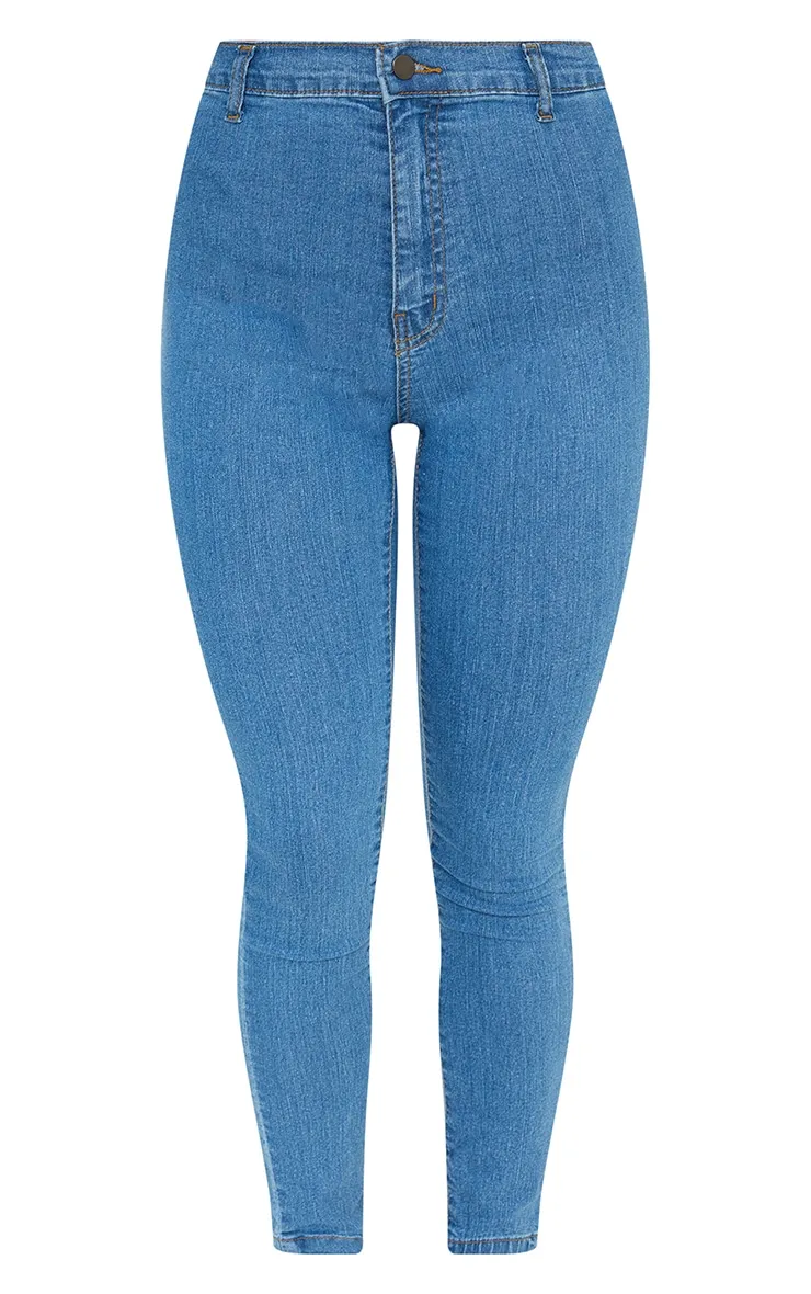 Mid Wash Disco Fit Skinny Jeans sold by Pretty Little Thing product image thumbnail 5