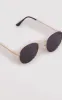 Black Rounded Lens Retro Sunglasses sold by Pretty Little Thing