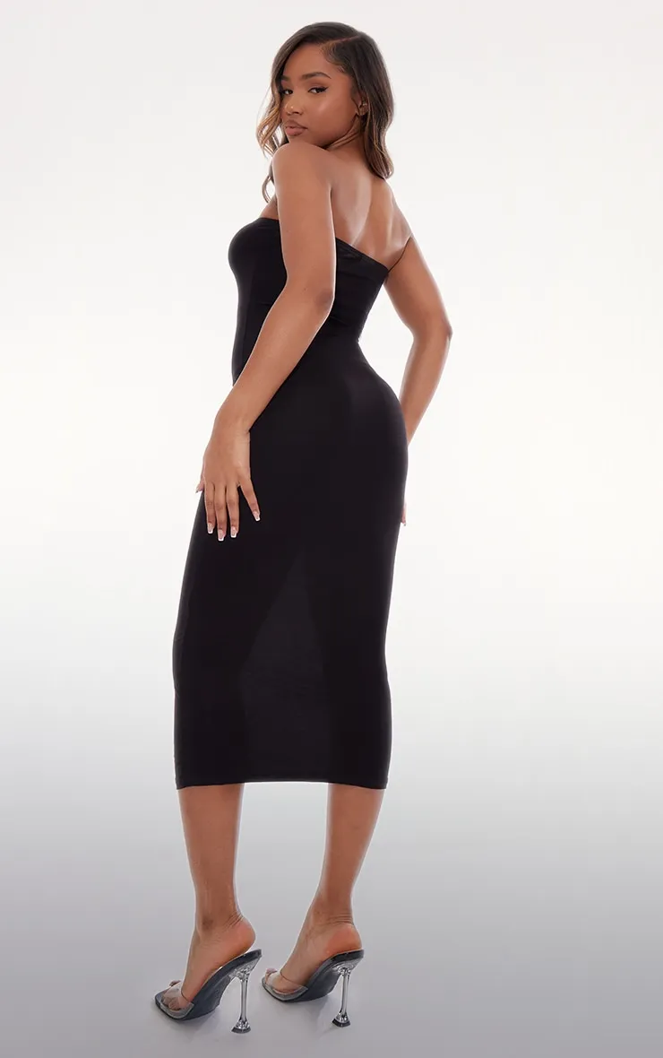 Basic Black Bandeau Midaxi Dress sold by Pretty Little Thing product image thumbnail 2