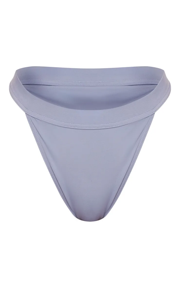Charcoal Brazilian Elasticated Bikini Bottom sold by Pretty Little Thing product image thumbnail 3