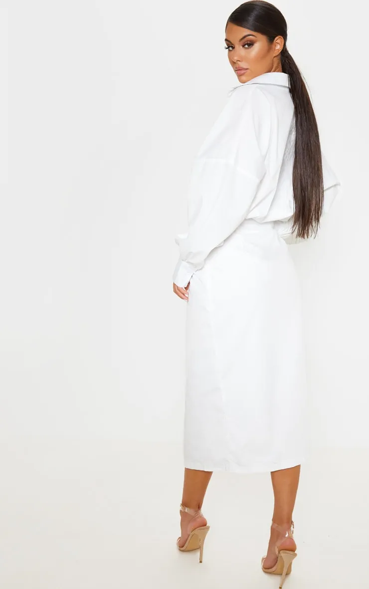 White Midi Shirt Dress sold by Pretty Little Thing product image thumbnail 2