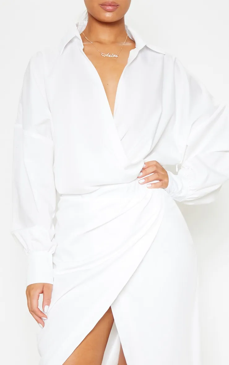 White Midi Shirt Dress sold by Pretty Little Thing product image thumbnail 5
