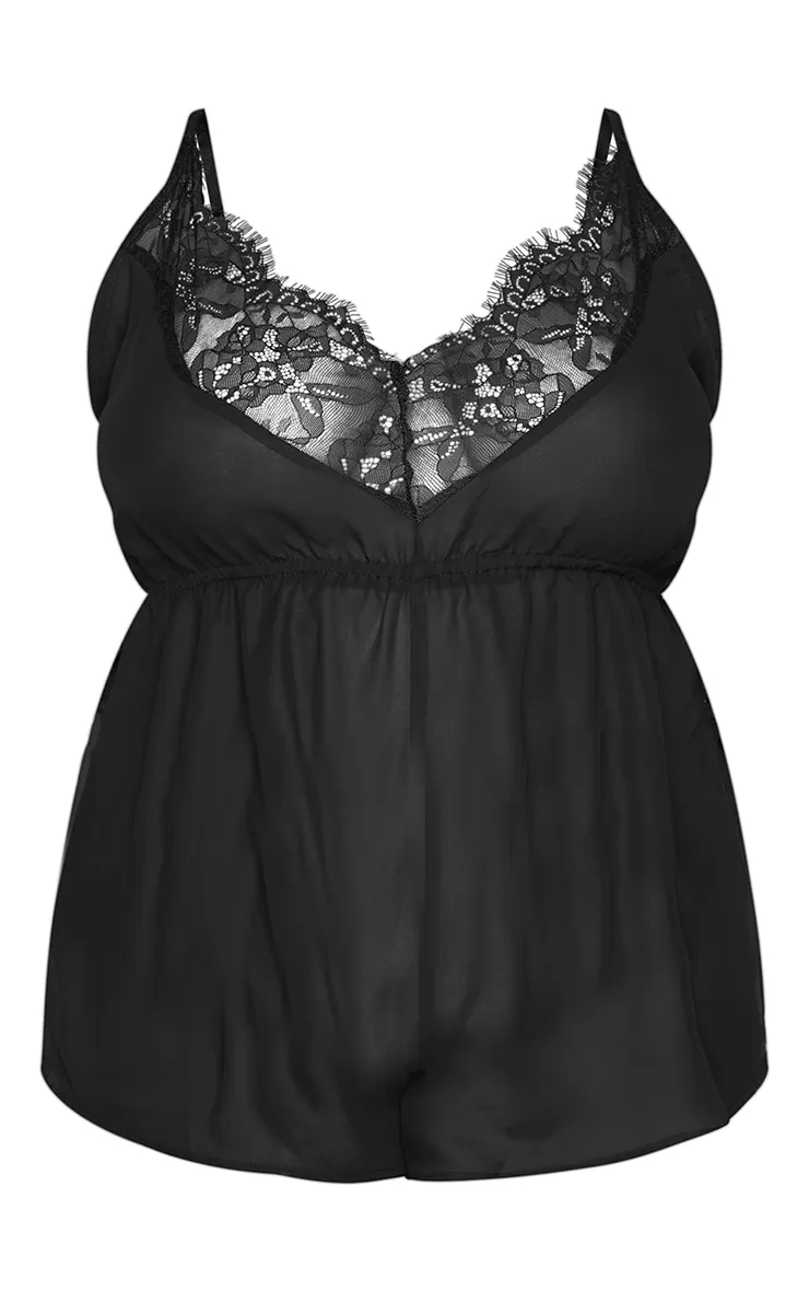Plus Keke Black Chiffon Teddy sold by Pretty Little Thing product image thumbnail 5