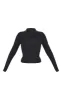 Black Marl Fleece Lined Long Sleeve Gym Top sold by Pretty Little Thing