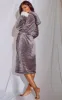 Charcoal Sherpa Lined Dressing Gown sold by Pretty Little Thing