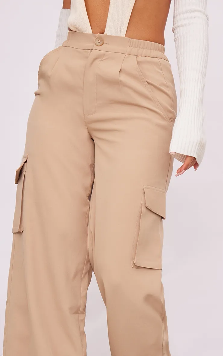 Petite Stone Tailored Utility Cargo Trousers sold by Pretty Little Thing product image thumbnail 4
