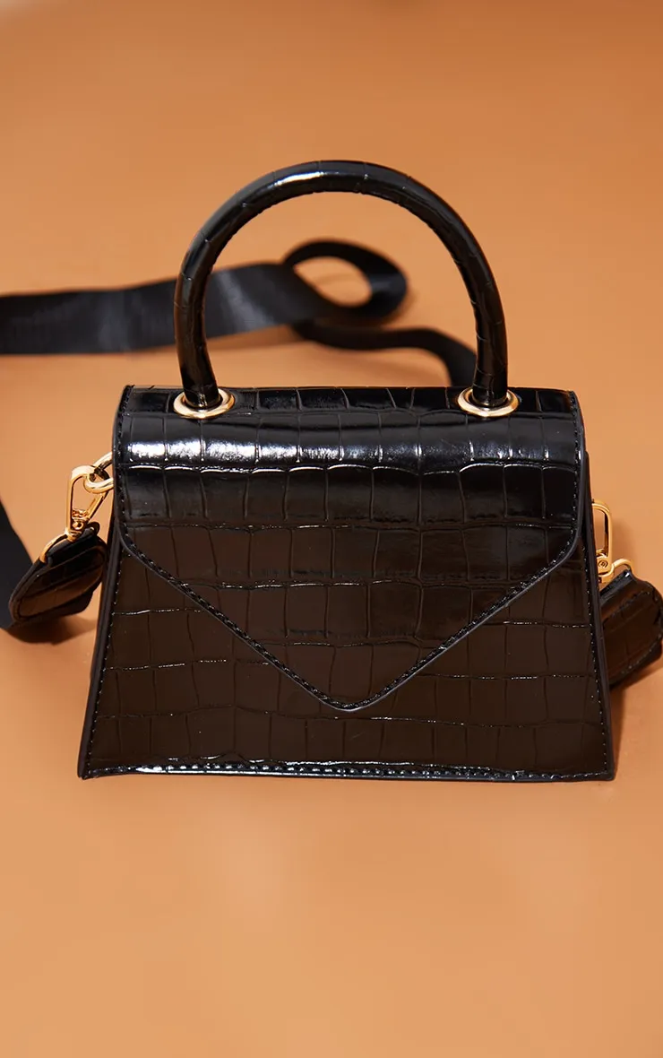 Black Trapeze Shape Cross Body Bag sold by Pretty Little Thing product image thumbnail 2