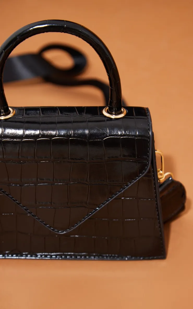 Black Trapeze Shape Cross Body Bag sold by Pretty Little Thing product image thumbnail 4