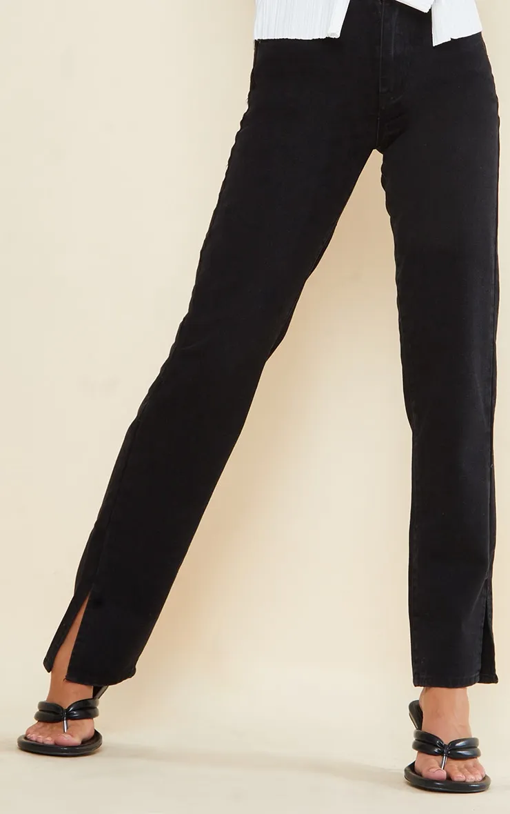 Tall Black Split Hem Jeans sold by Pretty Little Thing product image thumbnail 4