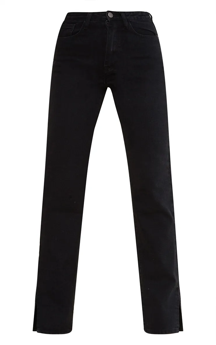 Tall Black Split Hem Jeans sold by Pretty Little Thing product image thumbnail 5