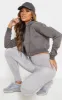 Charcoal Grey Crop Zip Hoodie sold by Pretty Little Thing