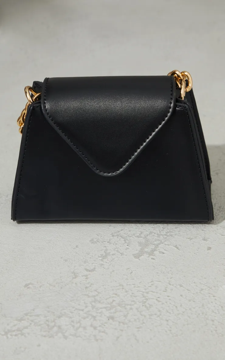 Black Mini Envelope Gold Chain Grab Bag sold by Pretty Little Thing product image thumbnail 4