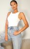 Basic White Slinky Racer Bodysuit sold by Pretty Little Thing