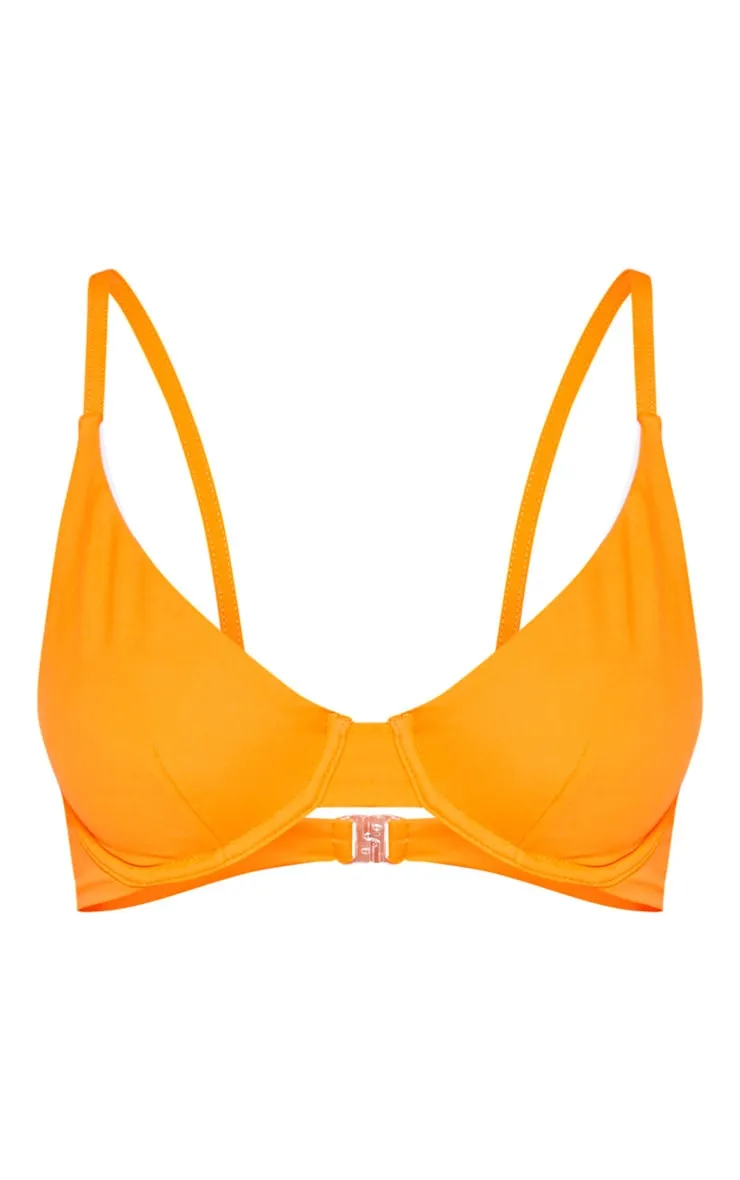 Bright Orange Mix & Match Underwired Bikini Top sold by Pretty Little Thing product image thumbnail 3