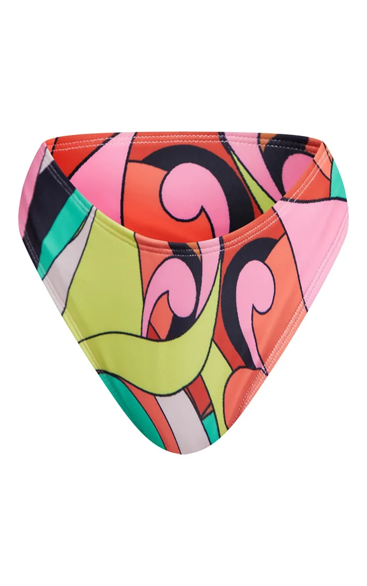 Multi Abstract High Leg Bikini Bottoms sold by Pretty Little Thing product image thumbnail 5