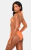 Orange Triangle Mix & Match Bikini Top sold by Pretty Little Thing