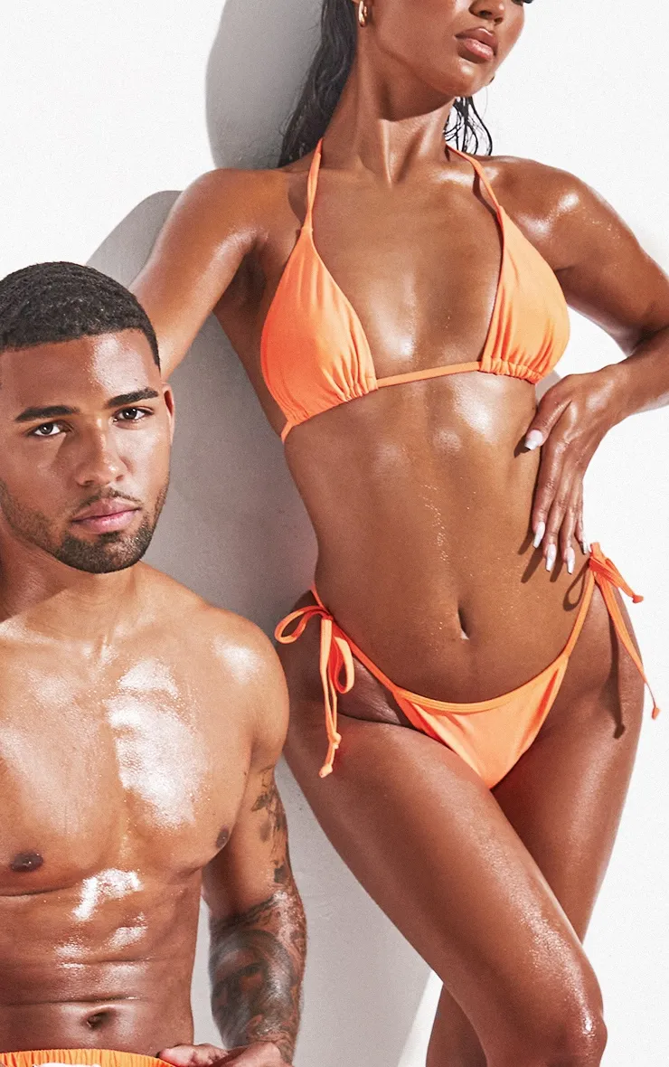 Orange Mix & Match Tie Side Bikini Bottoms sold by Pretty Little Thing