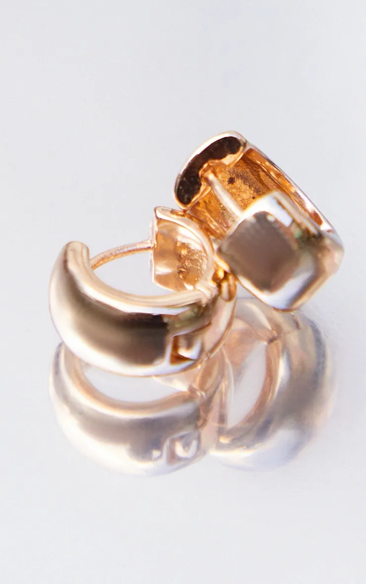 Gold Huggie Hoop Earrings sold by Pretty Little Thing product image thumbnail 2