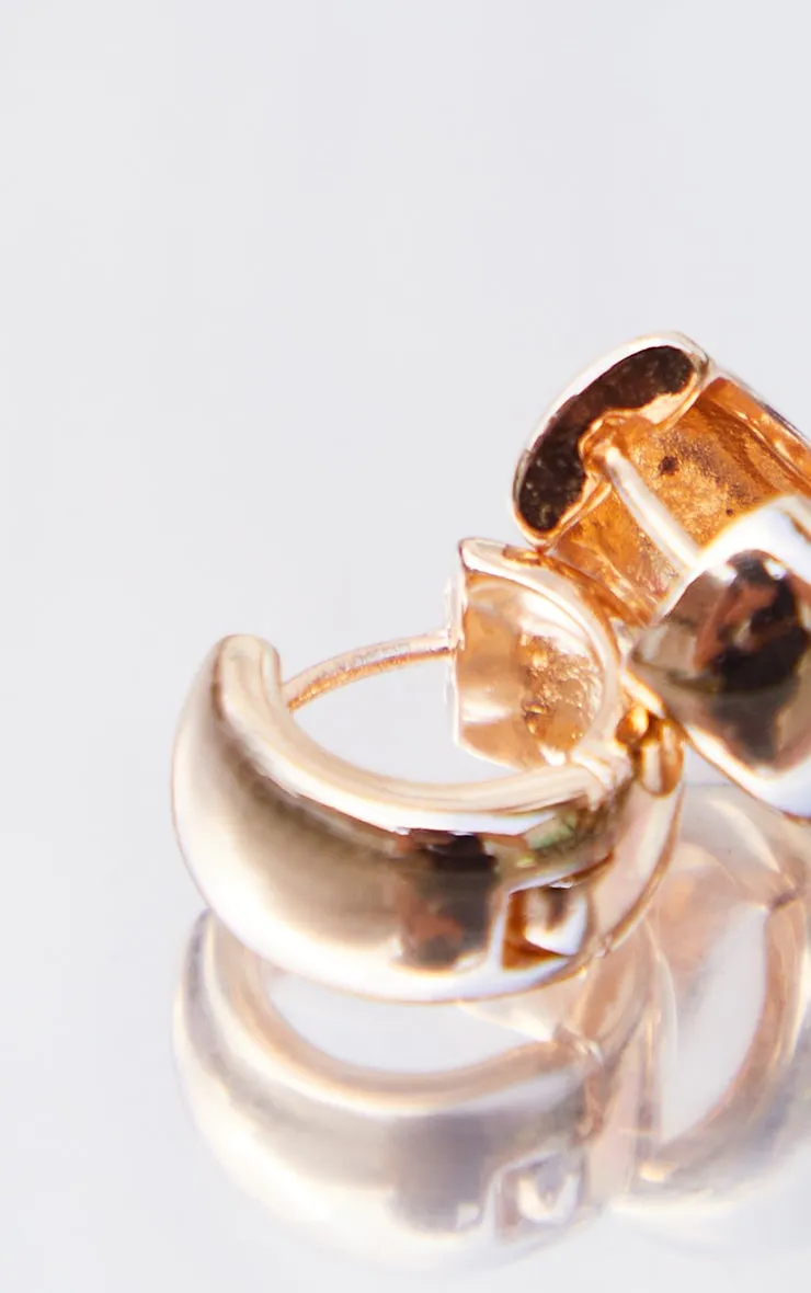 Gold Huggie Hoop Earrings sold by Pretty Little Thing product image thumbnail 3