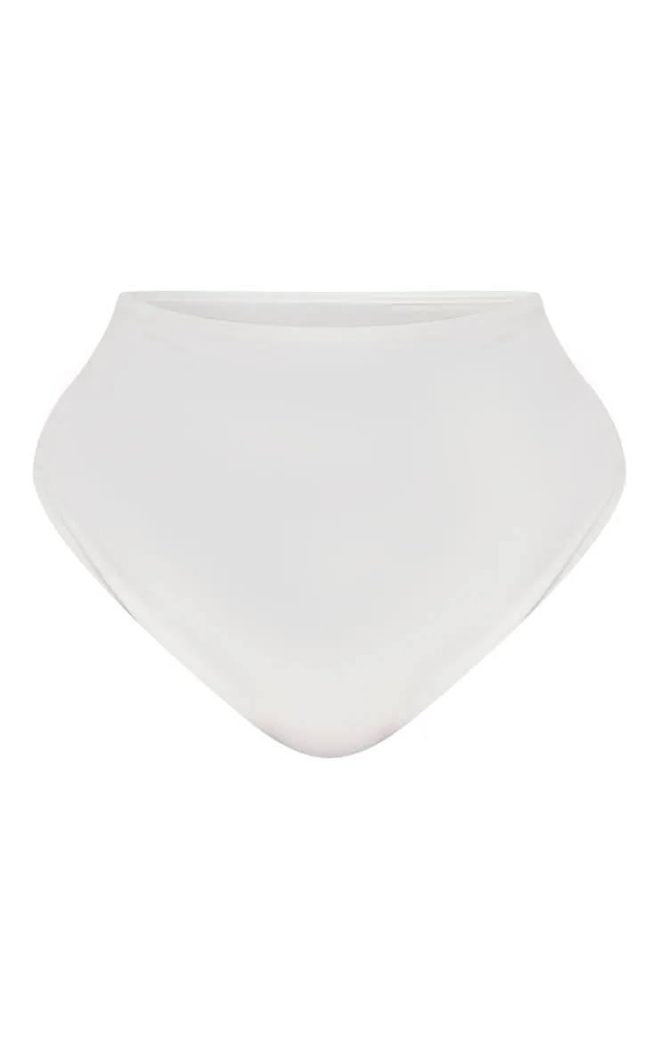 Plus White Mix & Match High Waist Bikini Bottoms sold by Pretty Little Thing product image thumbnail 5