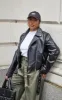 Plus Black Faux Leather Zip Detail Biker Jacket sold by Pretty Little Thing