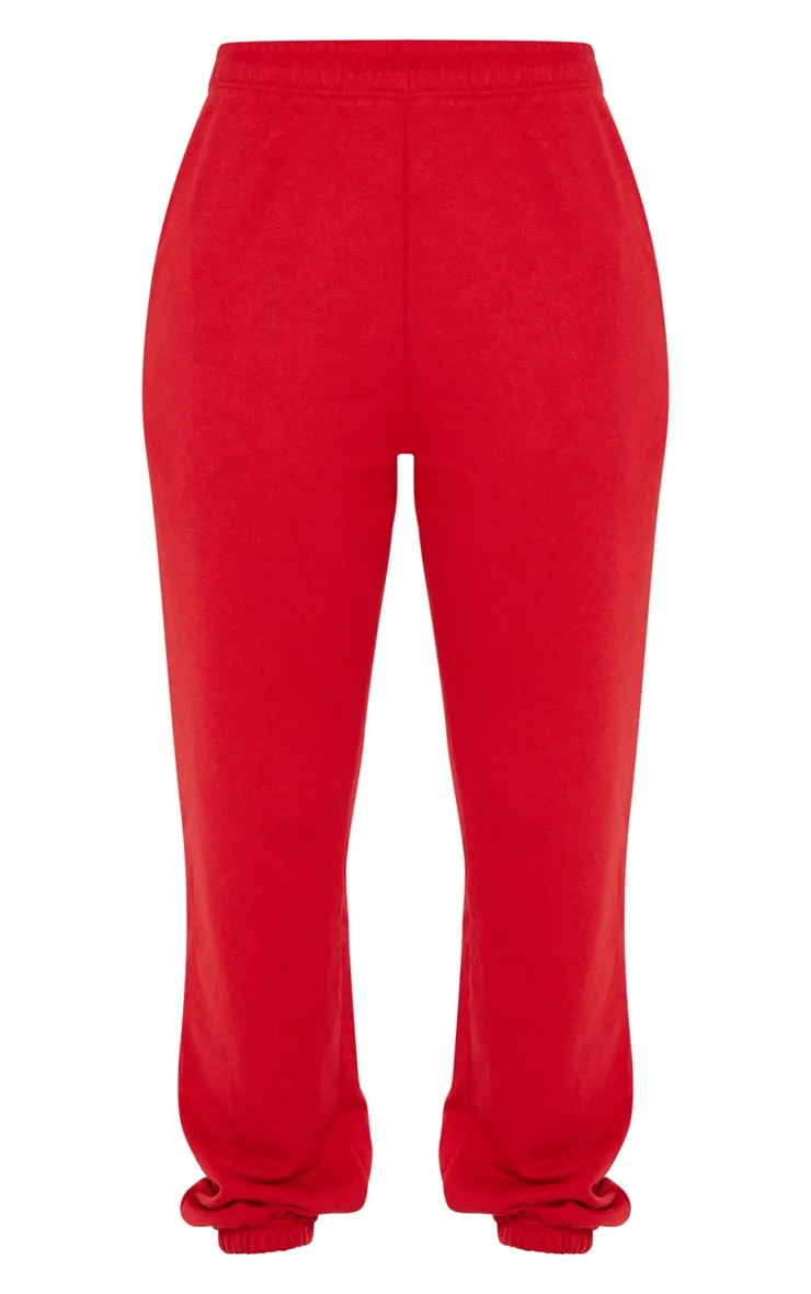 Red Sweat Cuffed High Waist Joggers sold by Pretty Little Thing product image thumbnail 5