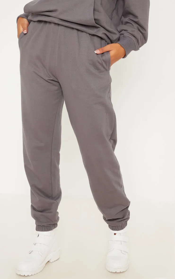 Charcoal Sweat Cuffed High Waist Joggers sold by Pretty Little Thing product image thumbnail 2