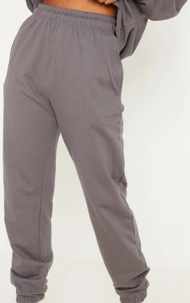 Charcoal Sweat Cuffed High Waist Joggers sold by Pretty Little Thing product image thumbnail 4
