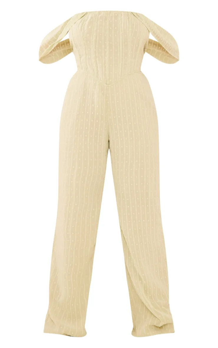 Plus Sage Green Dobby Mesh Corset Jumpsuit sold by Pretty Little Thing product image thumbnail 5