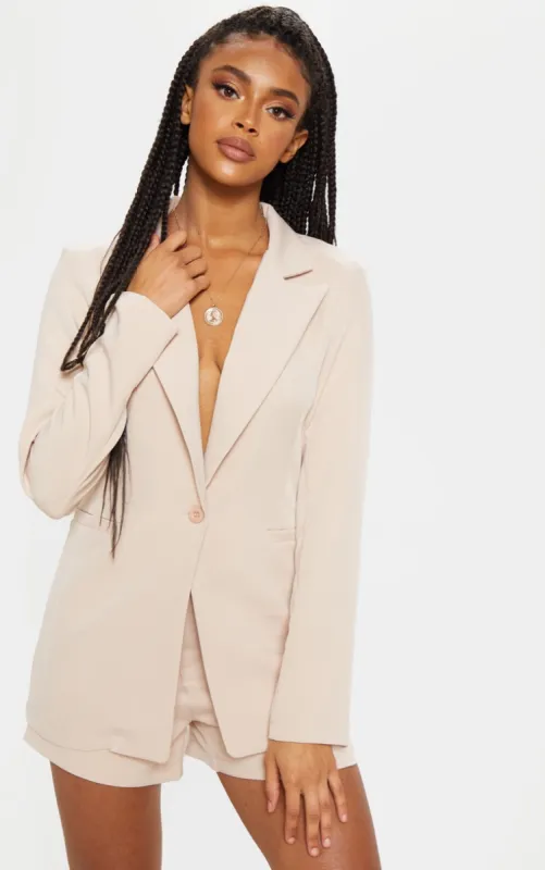 Stone Fitted Suit Woven Blazer sold by Pretty Little Thing