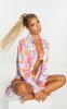 Orange Abstract Oversized Beach Shirt sold by Pretty Little Thing