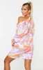 Orange Abstract Oversized Beach Shirt sold by Pretty Little Thing