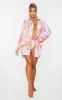 Orange Abstract Oversized Beach Shirt sold by Pretty Little Thing