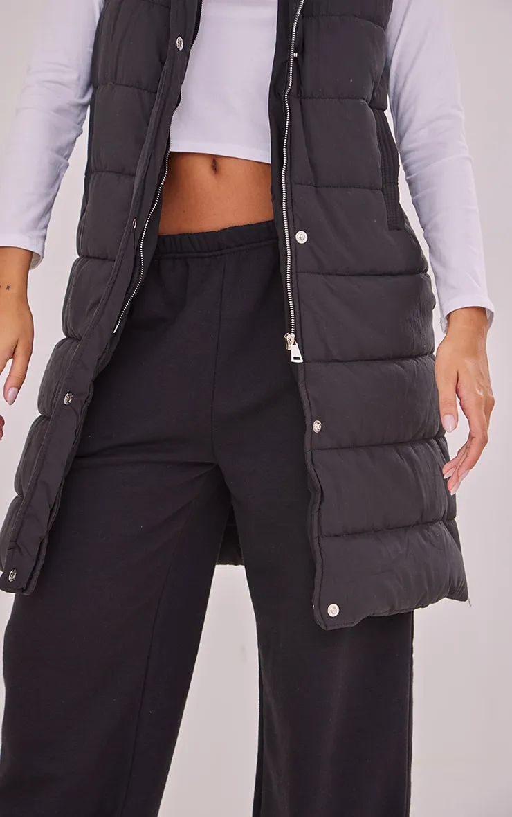 Black Panel Padded Longline Gilet sold by Pretty Little Thing product image thumbnail 4
