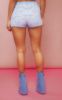 Blue Swirl Eyelash Knit Shorts sold by Pretty Little Thing